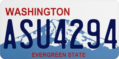 WA license plate ASU4294