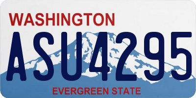 WA license plate ASU4295