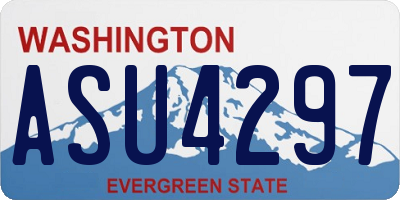 WA license plate ASU4297