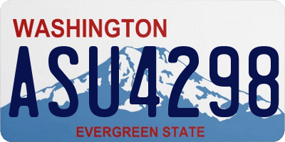 WA license plate ASU4298