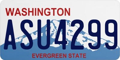 WA license plate ASU4299