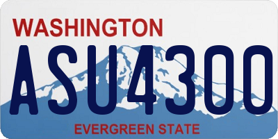 WA license plate ASU4300