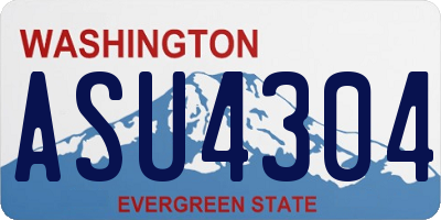 WA license plate ASU4304