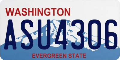 WA license plate ASU4306