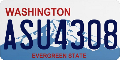 WA license plate ASU4308