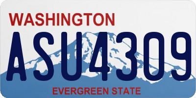WA license plate ASU4309