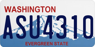 WA license plate ASU4310