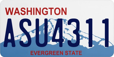 WA license plate ASU4311