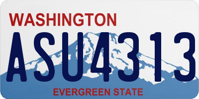WA license plate ASU4313