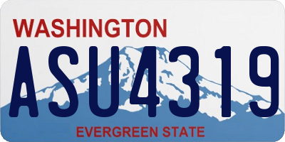 WA license plate ASU4319