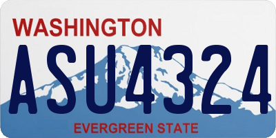 WA license plate ASU4324
