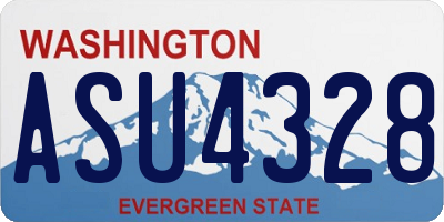 WA license plate ASU4328