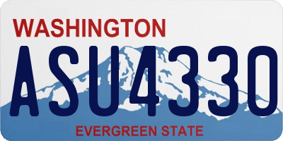 WA license plate ASU4330