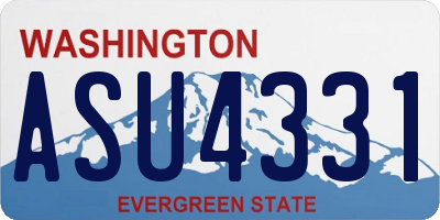 WA license plate ASU4331