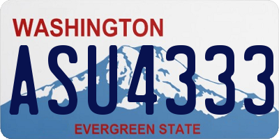 WA license plate ASU4333