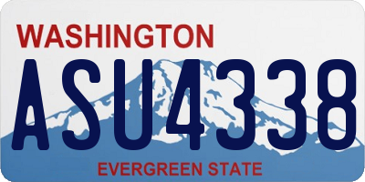 WA license plate ASU4338