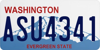 WA license plate ASU4341