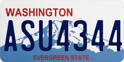 WA license plate ASU4344