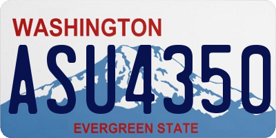 WA license plate ASU4350