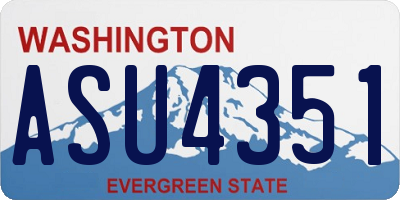 WA license plate ASU4351