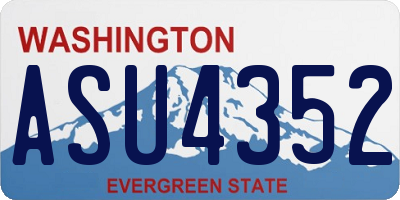 WA license plate ASU4352