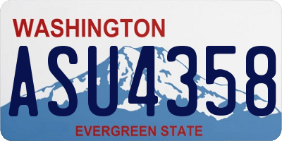 WA license plate ASU4358