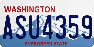 WA license plate ASU4359