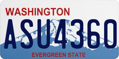 WA license plate ASU4360