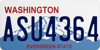 WA license plate ASU4364