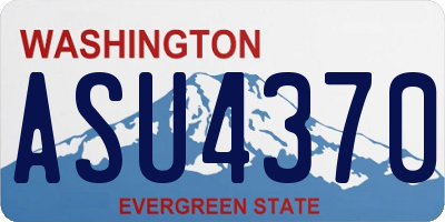 WA license plate ASU4370