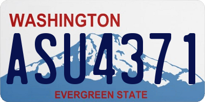 WA license plate ASU4371