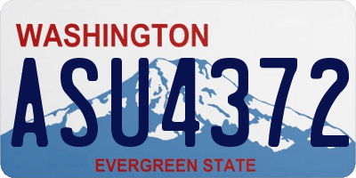 WA license plate ASU4372