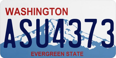 WA license plate ASU4373