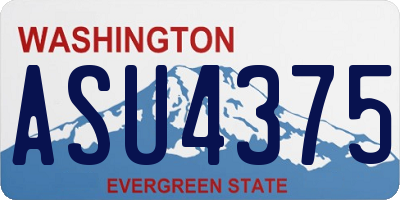 WA license plate ASU4375