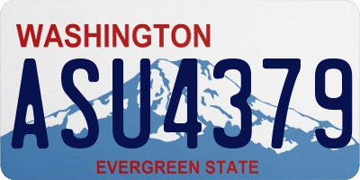 WA license plate ASU4379