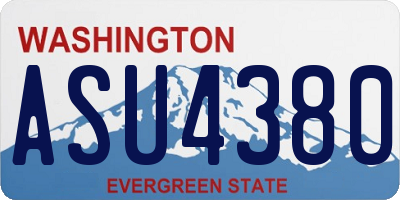 WA license plate ASU4380