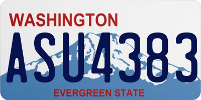 WA license plate ASU4383