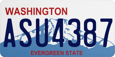 WA license plate ASU4387