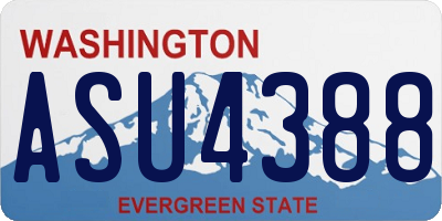 WA license plate ASU4388