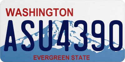 WA license plate ASU4390