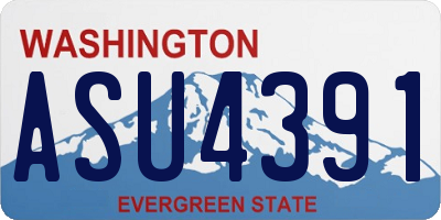 WA license plate ASU4391