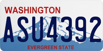 WA license plate ASU4392