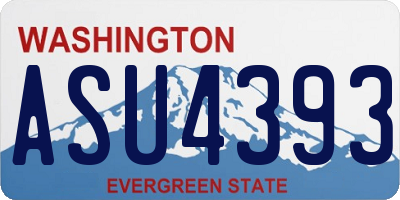 WA license plate ASU4393