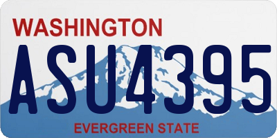 WA license plate ASU4395