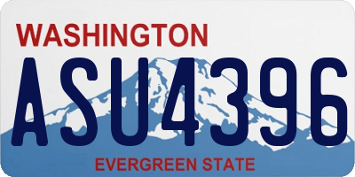 WA license plate ASU4396
