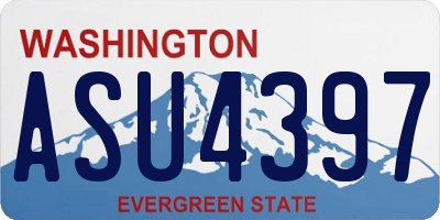 WA license plate ASU4397