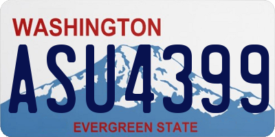 WA license plate ASU4399