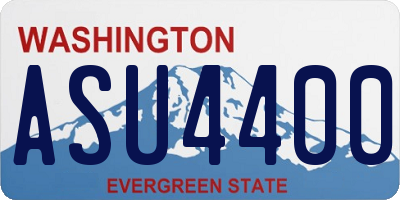 WA license plate ASU4400