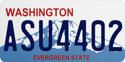 WA license plate ASU4402