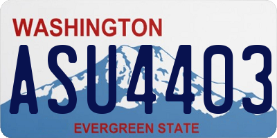 WA license plate ASU4403